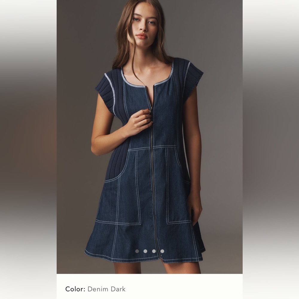 Anthropologie Denim Dark Dress